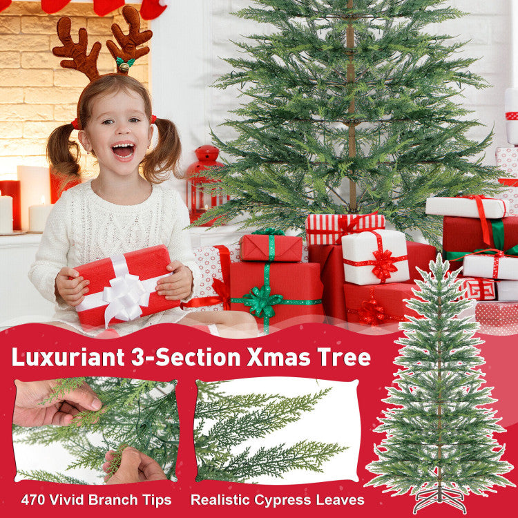 Best Artificial Cypress Christmas Tree with 430 LED Lights