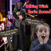 Halloween Animatronics Standing Witch with Light Up Eyes and Magical Ball