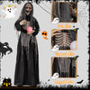 Halloween Animatronics Standing Witch with Light Up Eyes and Magical Ball