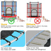 55 Inch Kids Recreational Trampoline Toddler Heavy Duty Frame Round Bouncing Jumping Mat with Enclosure Net Safety Pad