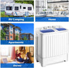 Portable Twin Tub Mini Washing Machine 17.6lbs Compact Washer Spinner Dryer