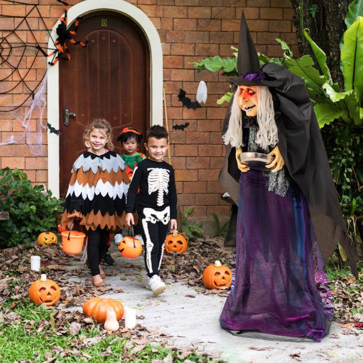 Giant Halloween Witch Decoration with LED Lights Widened Base Sound