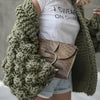 Kidy Mommy Bubble Long Sleeve Crochet Sweeter
