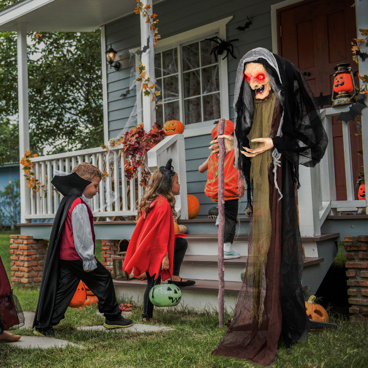 Life Size Animatronic Halloween Witch with Pre-Recorded Phrases