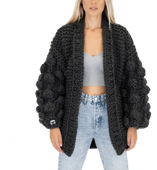 Kidy Mommy Bubble Long Sleeve Crochet Sweeter