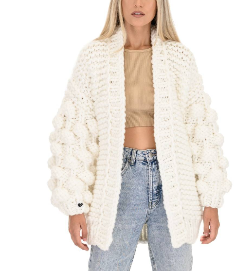 Kidy Mommy Bubble Long Sleeve Crochet Sweeter