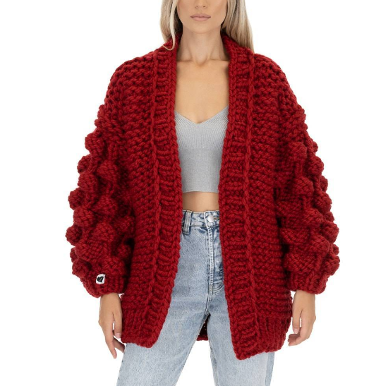 Kidy Mommy Bubble Long Sleeve Crochet Sweeter