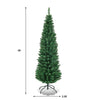 Slim Pencil National Christmas Tree with Metal Stand
